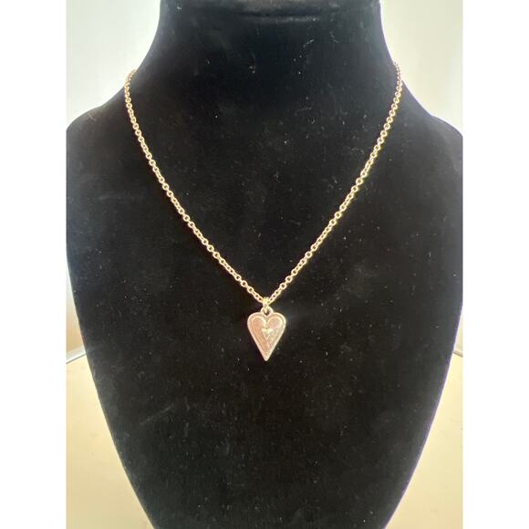 BRIGHTON DAZZLING LOVE WHITE HEART REVERSIBLE PENDANT NECKLACE NEW WITH TAGS - Picture 3 of 10